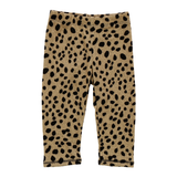 COZII RUFFLE FRONT CREW AND LEGGING SET - ANIMAL/BLACK