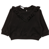 COZII RUFFLE FRONT CREW AND LEGGING SET - ANIMAL/BLACK