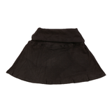 T2LOVE L/S BOMBER CARDIGAN WITH ZIP AND FOLD OVER SKIRT SET - BLACK