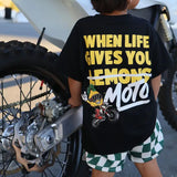 WHEN LIFE GIVES YOU MOTO T-SHIRT - BLACK