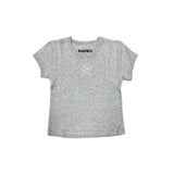 KATIE J TWEEN MINI BOW TEE - HEATHER GRAY