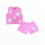 FIREHOUSE TANK - NEON PINK TIE DYE /STAR