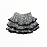 FLOWERS BY ZOE GAUZE SKIRT - BLACK/WHITE GINGHAM