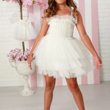 OOH LALA PERLE TUTU DRESS - VINTAGE WHITE