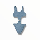 MC2 SAINT BARTH LAUREL ONE PIECE- METALLIC CHARCOAL