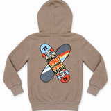 CALIFORNIAN VINTAGE ZIP HOODIE AND JOGGER SET - CARAMEL/SKATE