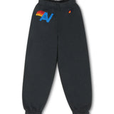 AVIATOR NATION KID'S LOGO SWEATPANTS - CHARCOAL