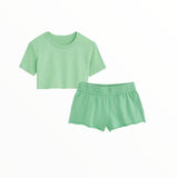 KATIE J TWEEN TRISTAN VINTAGE STYLE TEE - MATCHA GREEN