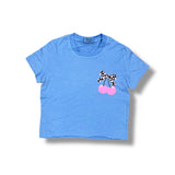 FIREHOUSE T-SHIRT - ICE BLUE/CHERRY BOW