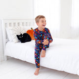 BAMBOO 2 PC PAJAMA SET - SPOOKY NEON LIGHTS