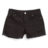 TRACTR FRAYED DENIM SHORTS 4-6X - BLACK