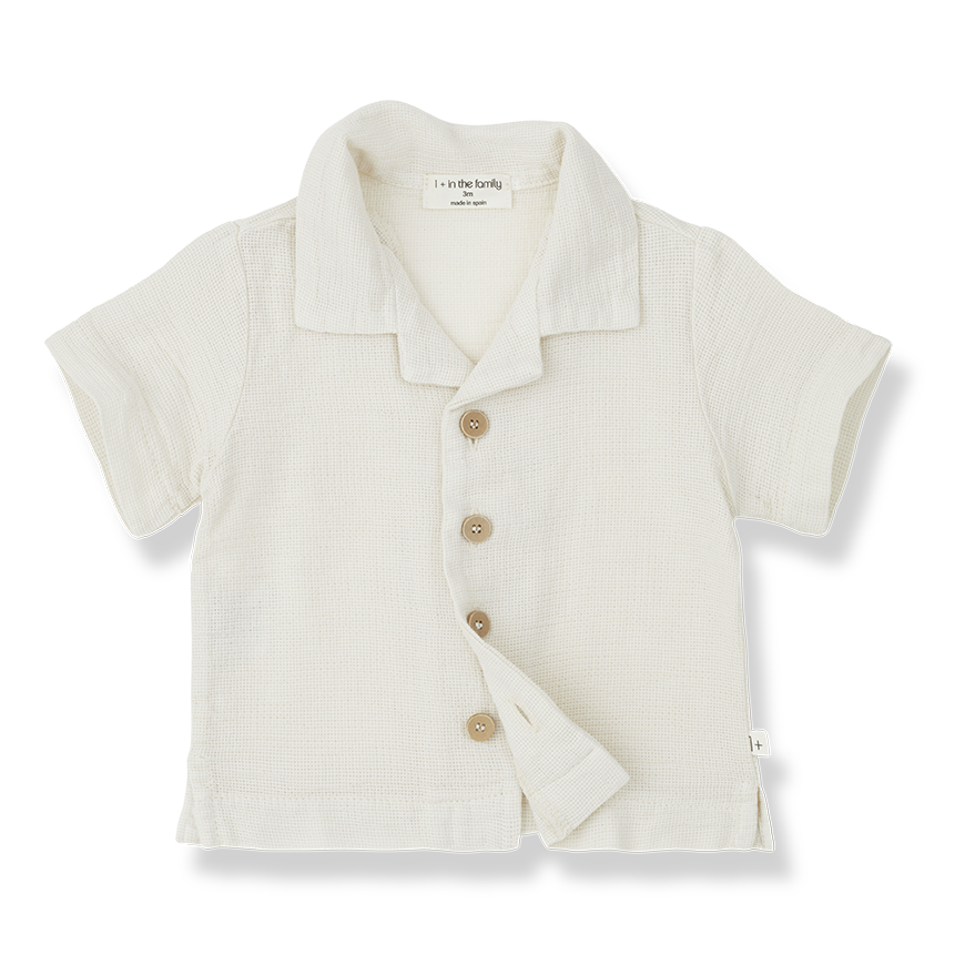 1+ IN THE FAMILY DAVID BUTTON DOWN AND THOMAS PANT - IVORY/PINSTRIPE