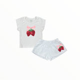 FLOWERS BY ZOE SHORTS - WHITE/STRAWBERRY
