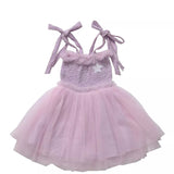 PETITE HAILEY HANNA TUTU DRESS- PURPLE
