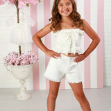 OOH LALA 2 PIECE SHORT SET - WHITE