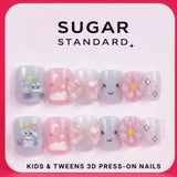 3D PRESS-ON NAILS AGES 8-12 - DREAMY FRIENDS