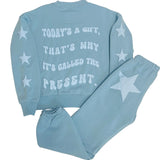 KATIE J TWEEN LEAH SWEATPANT - GLACIER BLUE
