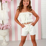 OOH LALA 2 PIECE SHORT SET - WHITE