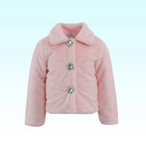 ELLLIE AND MILA FAUX FUR GEM JACKET - PINK