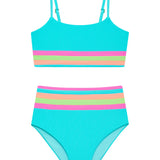 BEACH RIOT LITTLE MAE & MILLIE SET HIBISCUS COVE COLORBLOCK