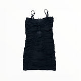 KATIE J TWEEN RITA MESH MINI DRESS - BLACK