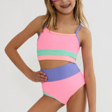 BEACH RIOT LITTLE EVA & EMMIE SET SHERBERT SHORES COLORBLOCK