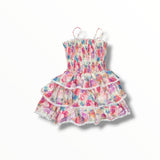 FLOWERS BY ZOE CHIFFON DRESS - WATER COLOR