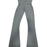 KATIE J SUMMER FLARE PANT - HEATHER GRAY