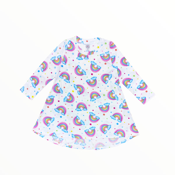 ESME LONG SLEEVE DRESS - RAINBOW STARS