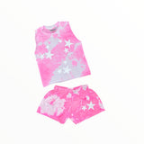 FIREHOUSE MUSCLE TANK - NEON PINK CLOUD/STARS