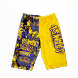 PENELOPE WILDBERRY FUZZY LOUNGE SHORT- LAKERS
