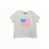 FIREHOUSE T-SHIRT - WHITE/FLAG