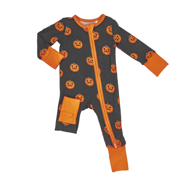 ANGEL DEAR 2 WAY ZIPPER ROMPER - JACK O LANTERN
