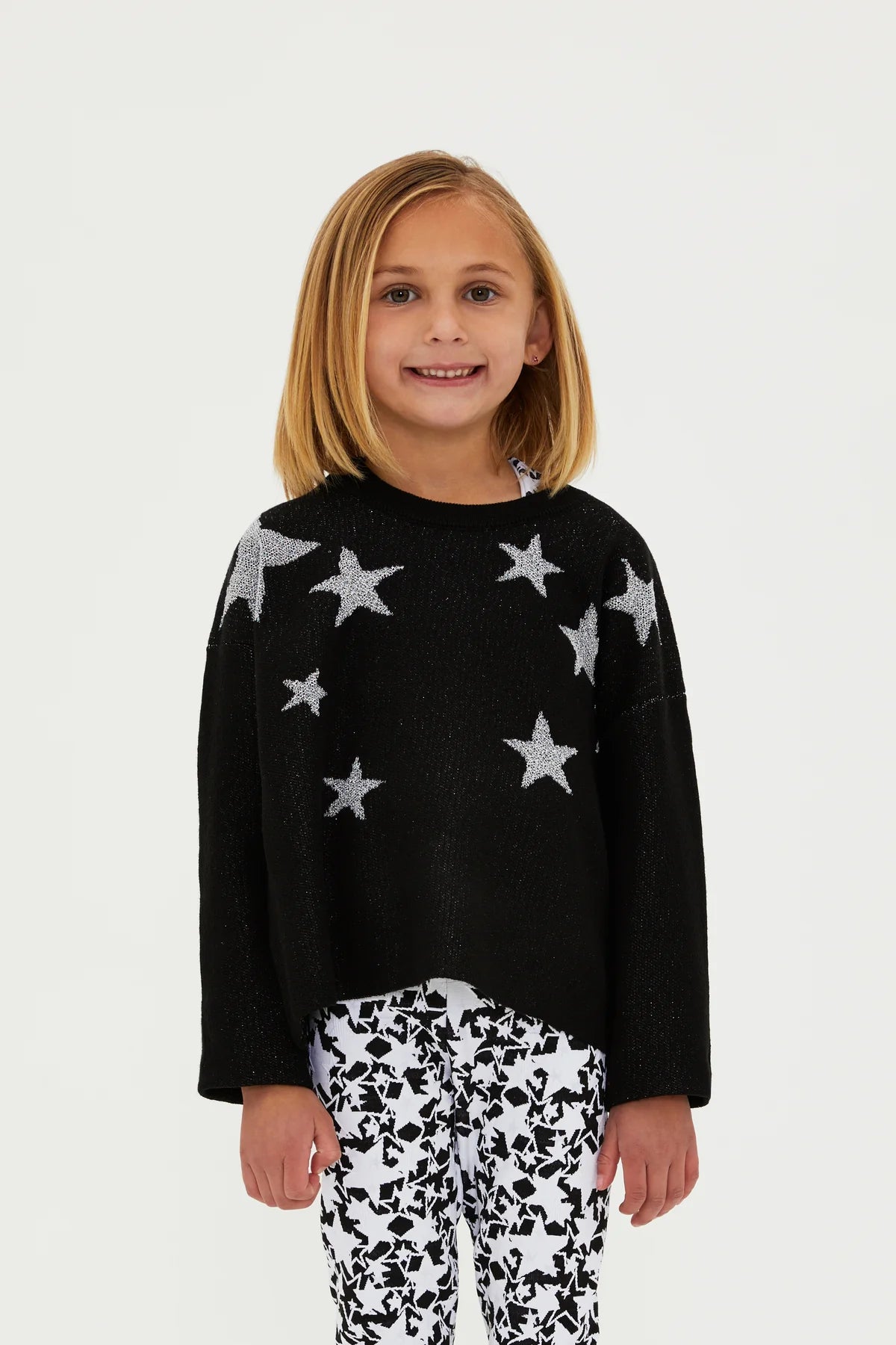 BEACH RIOT LITTLE BEACH SWEATER SILVER STAR