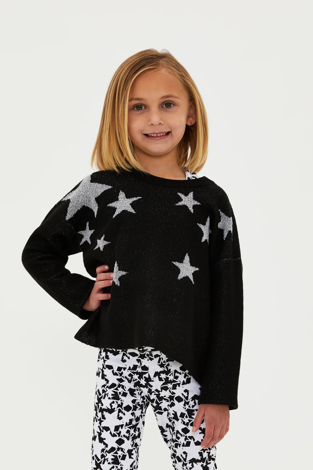 BEACH RIOT LITTLE BEACH SWEATER SILVER STAR
