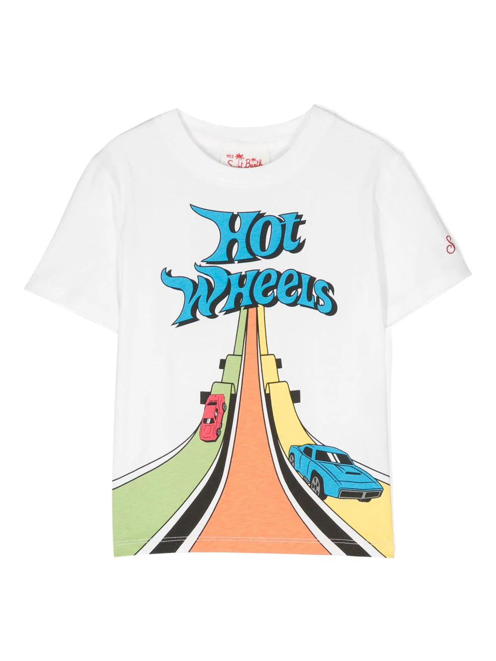 MC2 SAINT BARTH T-SHIRT -WHITE/ HOT WHEELES