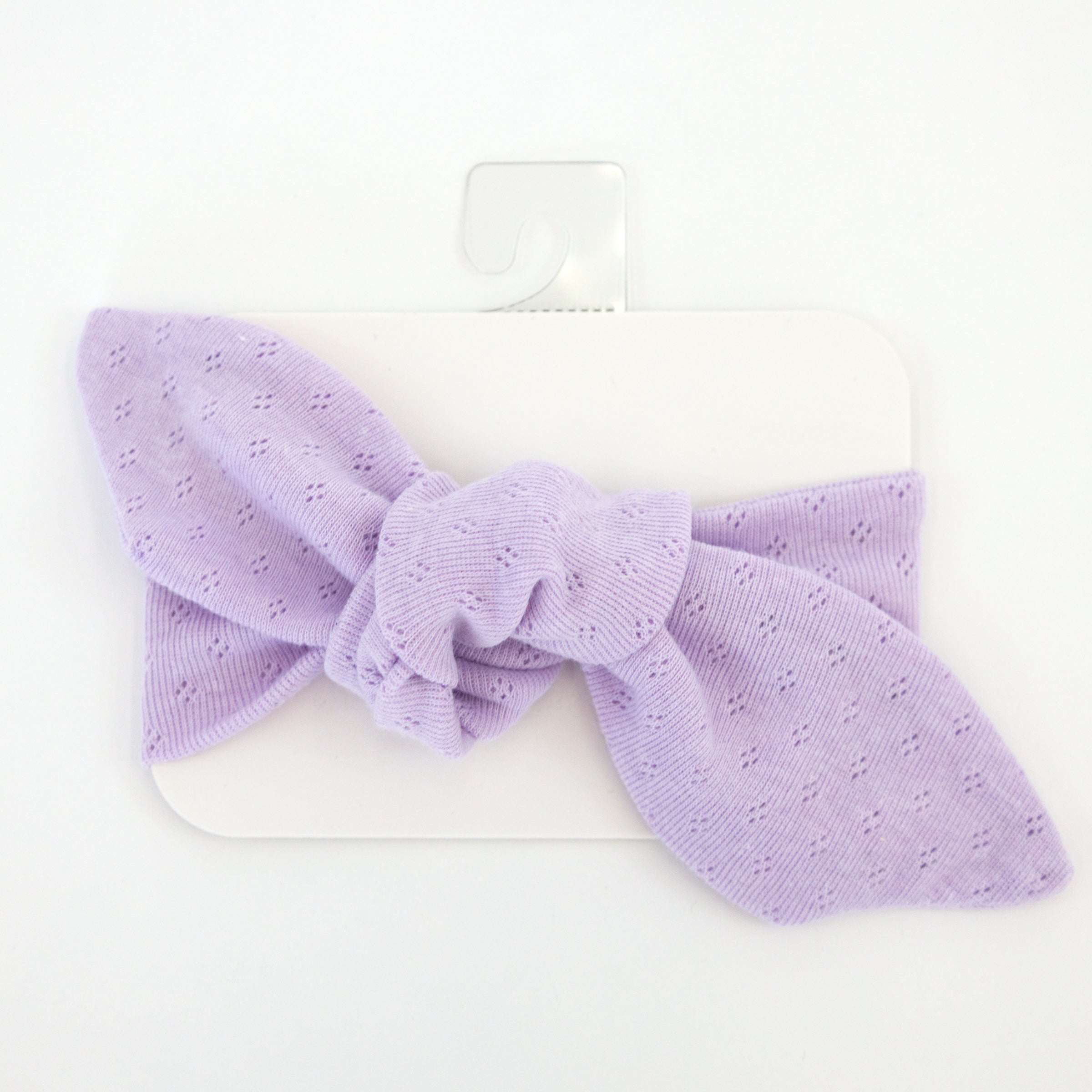 OH BABY POINTELLE ZIPPER FOOTIE AND HEADBAND SET - LILAC
