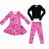 SOCIAL BUTTERFLY PRINT LEGGING - PINK BANDANA