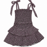 KATIE J TWEEN EMERSON PRINTED DRESS - ESPRESSO FLORAL