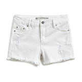 TRACTR GIRLS BASIC 5 POCKET DENIM SHORT - WHITE