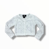 FLOWERS BY ZOE FLORAL LACE CARDIGAN - IVORY