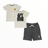 TINY WHALES GOOD DUDE T-SHIRT AND BOLT SHORTS