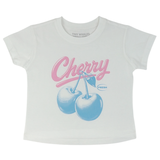 TINY WHALES CHERRY T-SHIRT - WHITE