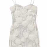 FLOWERS BY ZOE SEQUIN ROSSETE TANK DRESS - IVORY