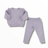 OH BABY! HONEYCOMB SWEATSHIRT AND LEGGING LET - WISTERIA