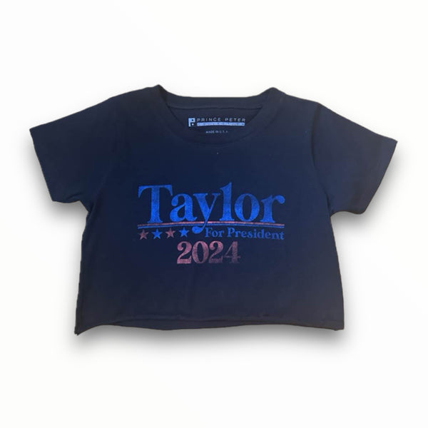 PRINCE PETER T-SHIRT - BLACK/TAYLOR FOR PRESIDENT
