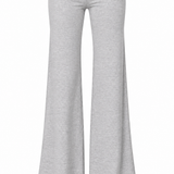 FOLD OVER LOUNGE PANT - GRAY/PINK