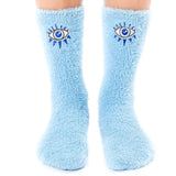 LIVING ROYAL FUZZY CREW SOCKS - EVIL EYE