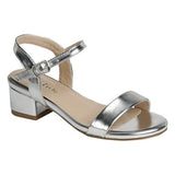 M2B STRAPPY SANDALS WITH HEEL - SILVER
