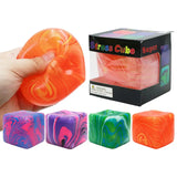 MEANT 2 BE COLORFUL MARBLED CUBE PUTTY FILLED SQUISHY - DIFFERENT COLORS